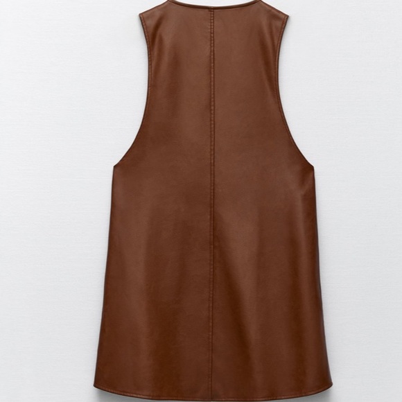 Zara Camel Pinafore Dress - Picture 3 of 3